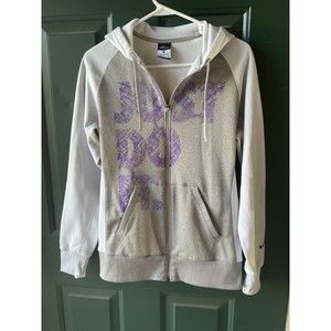 NIKE Hoodie Grey Therma-Fit Sweater 455984 Zip Up Women's Size S Excellent cond